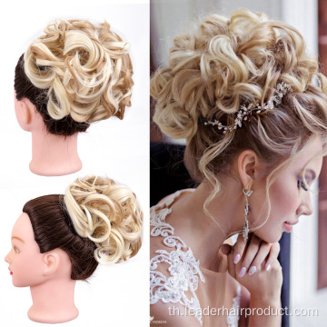 Curly Dish Chignon Bun Extension ในชิ้นผม